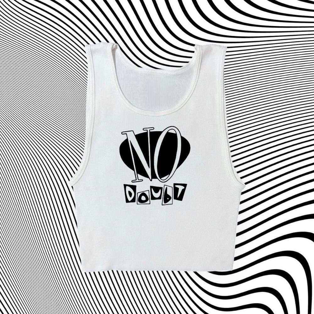 No Doubt White Ribbed Tank Top